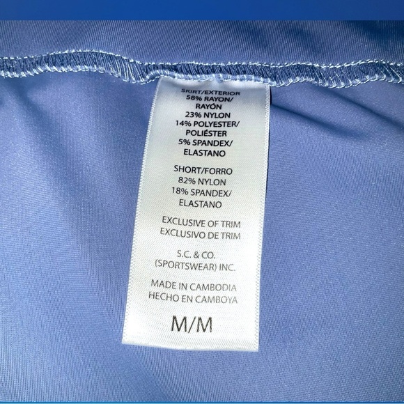 S.C. & Co Blue‎ Pinstripe Athletic Skort Short SZ M Pickleball Tennis Golf Women - Picture 8 of 9